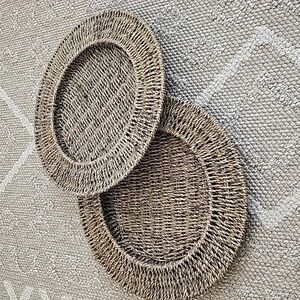 WICKER Round Pate Chargers Rattan